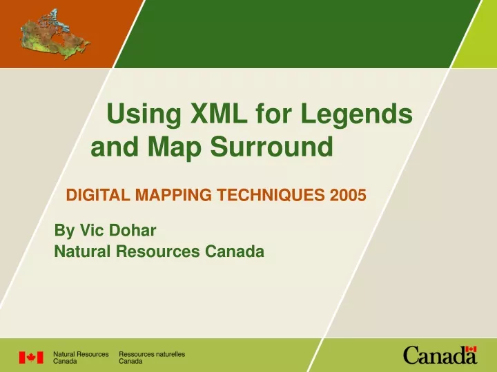 using xml for legends and map surround