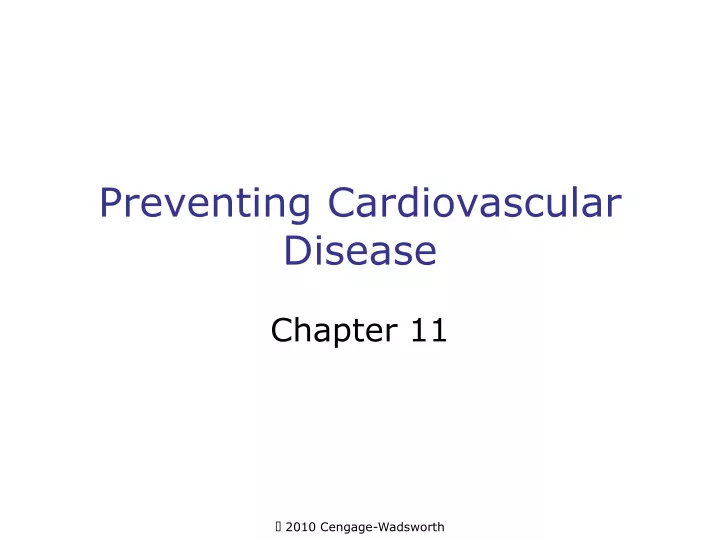 preventing cardiovascular disease