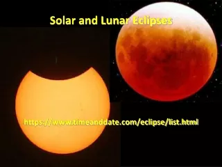 Solar and Lunar Eclipses https://timeanddate/eclipse/list.html