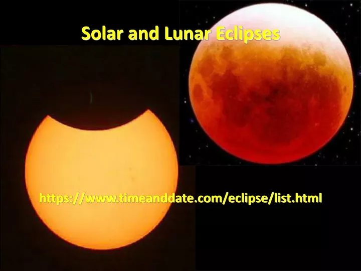 solar and lunar eclipses https www timeanddate com eclipse list html