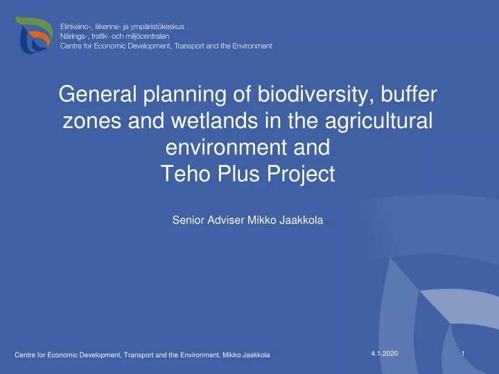 general planning of biodiversity buffer zones