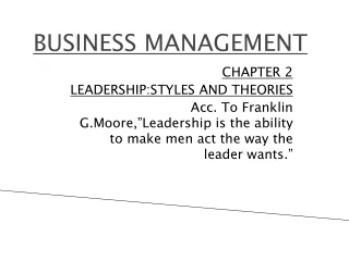 BUSINESS MANAGEMENT