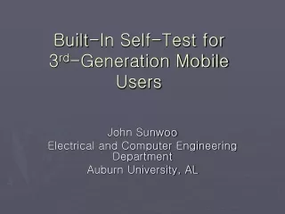 Built-In Self-Test for 3 rd -Generation Mobile Users