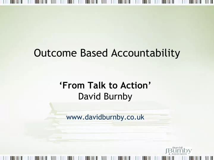 outcome based accountability