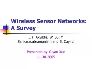 Wireless Sensor Networks:  A Survey