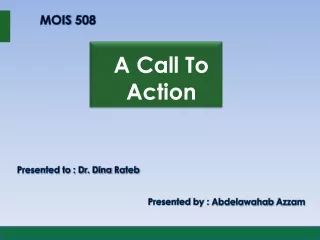 A Call To Action