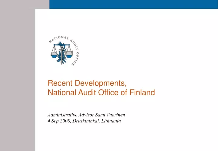 recent developments national audit office