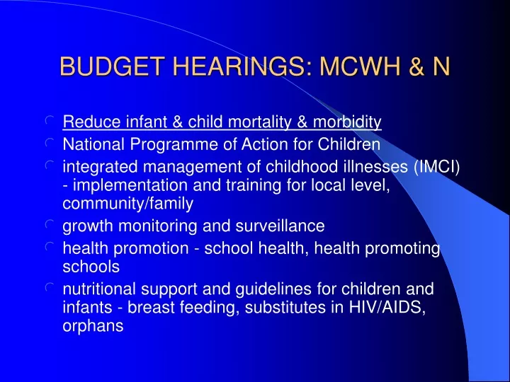 budget hearings mcwh n