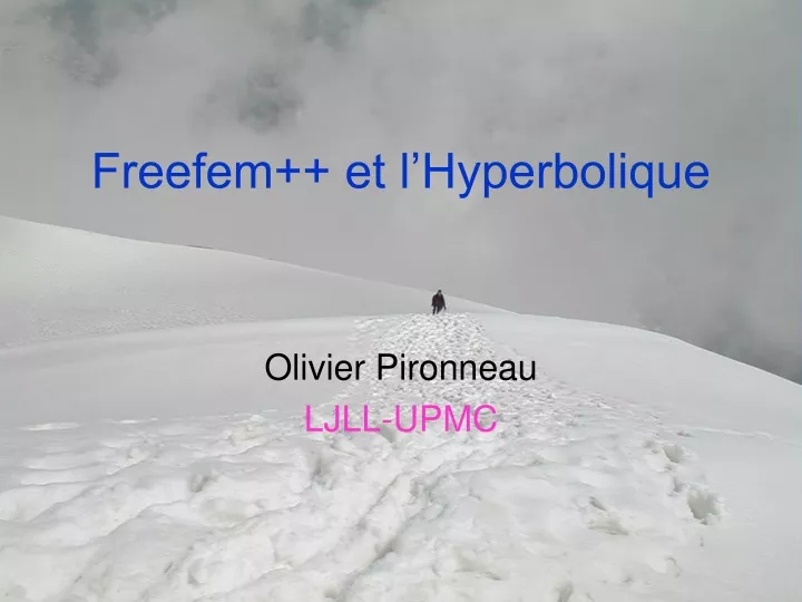 freefem et l hyperbolique