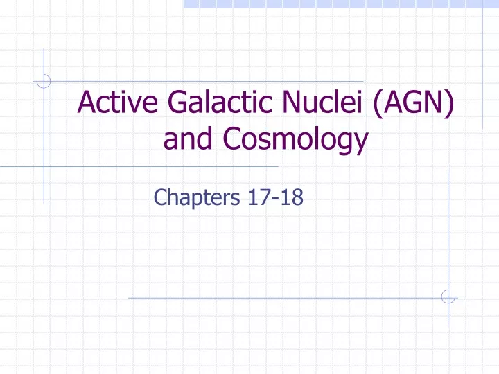 active galactic nuclei agn and cosmology