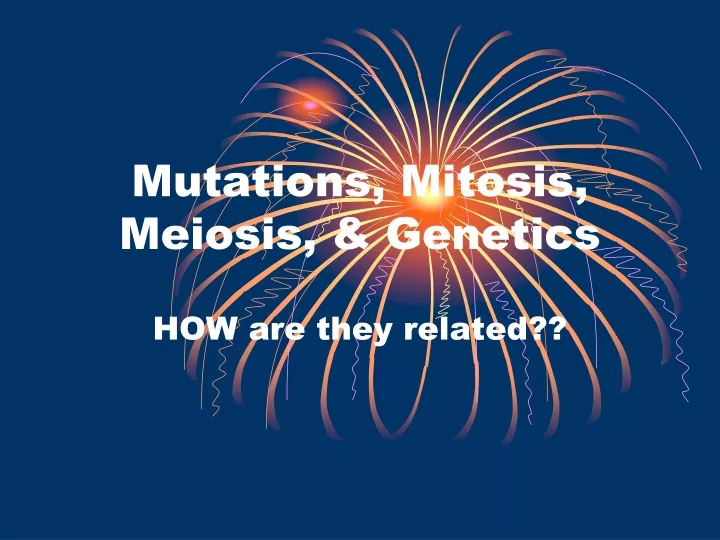 mutations mitosis meiosis genetics