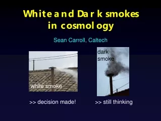 White and Dark smokes in cosmology