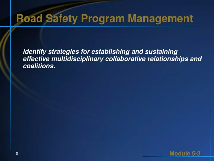 road safety program management