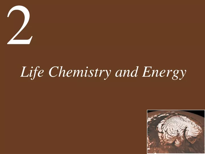 life chemistry and energy