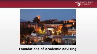 Foundations of Academic Advising