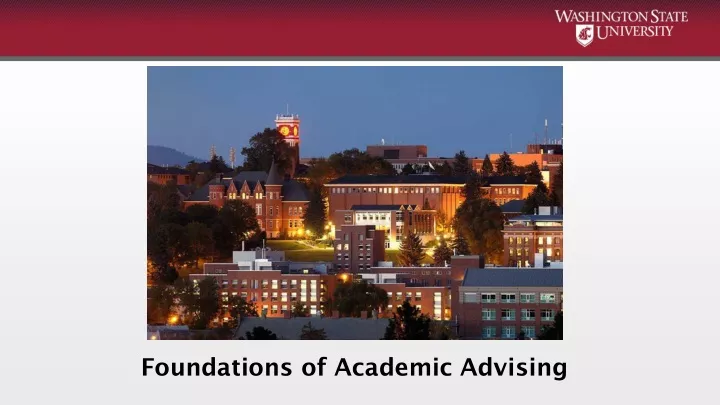 foundations of academic advising