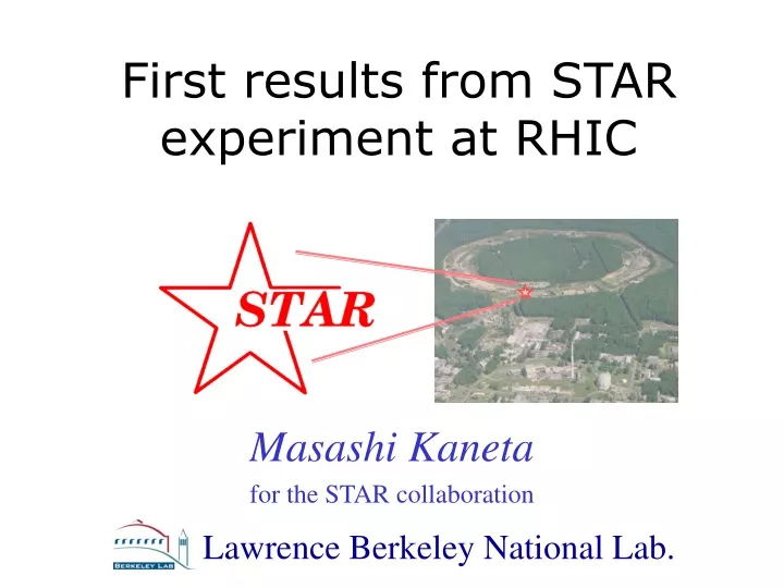 first results from star experiment at rhic