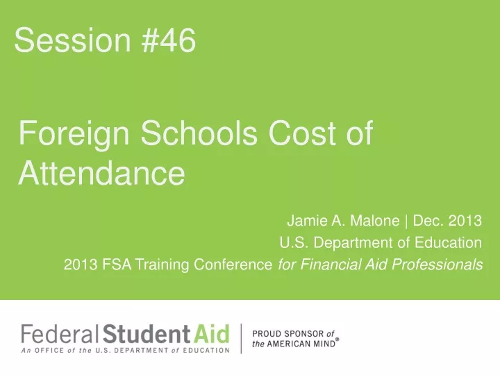 f oreign schools cost of attendance