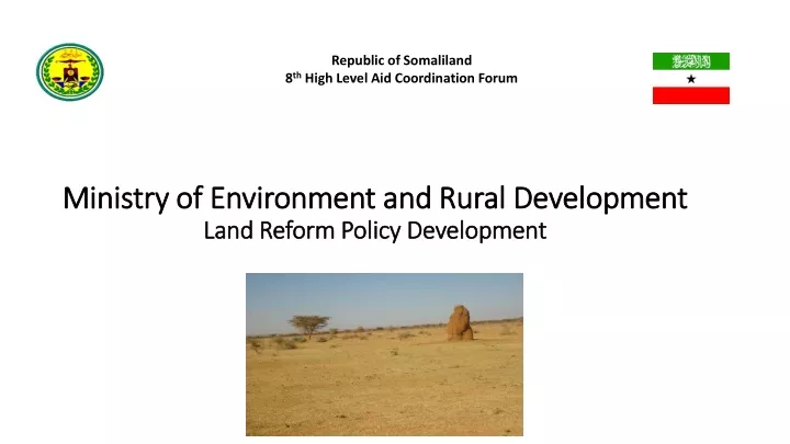 ministry of environment and rural development land reform policy development