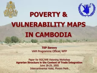 POVERTY &amp; VULNERABILITY MAPS IN CAMBODIA