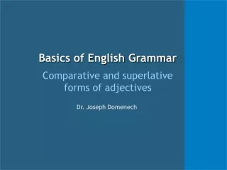 Basics of English Grammar