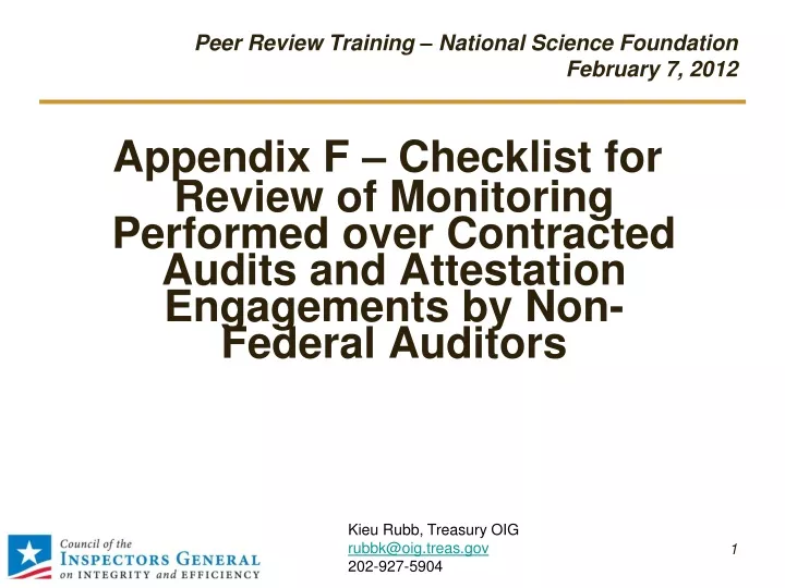 peer review training national science foundation february 7 2012