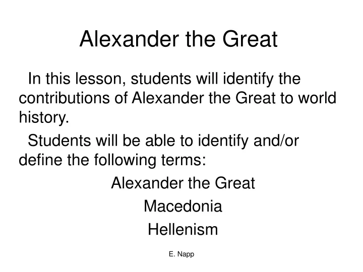 alexander the great