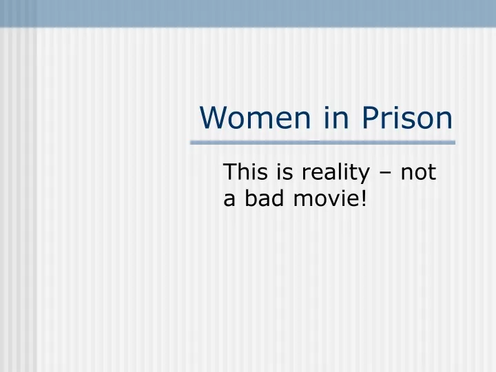 women in prison
