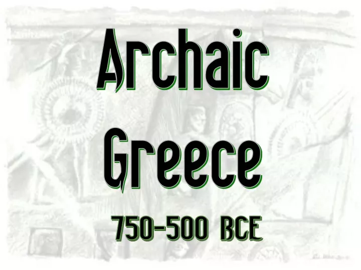 archaic greece