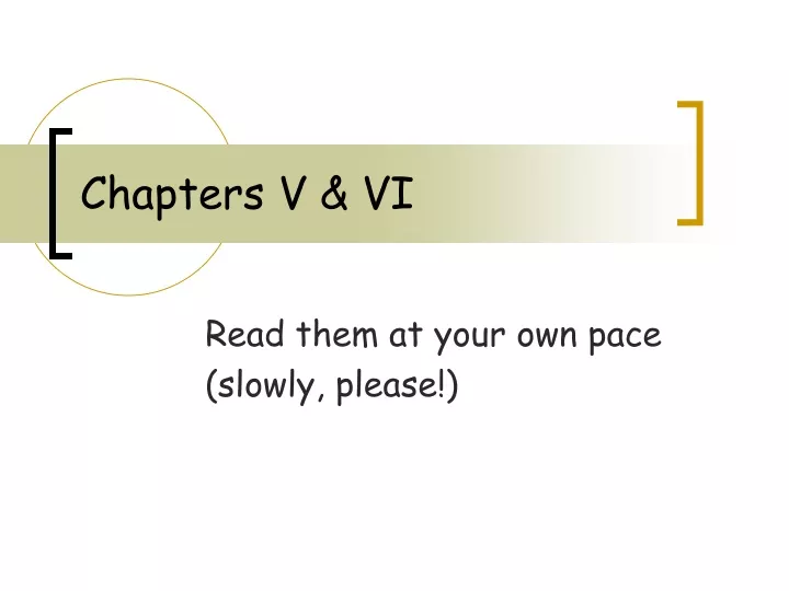 chapters v vi