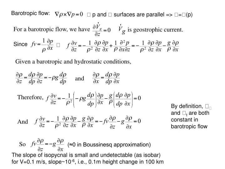 barotropic flow