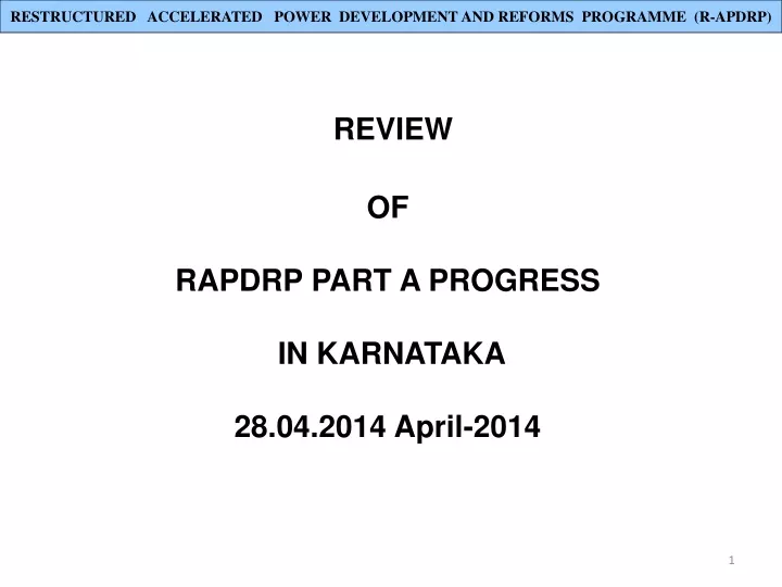 restructured accelerated power development