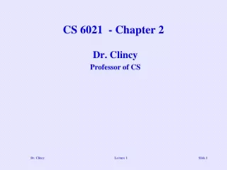 CS 6021  - Chapter 2