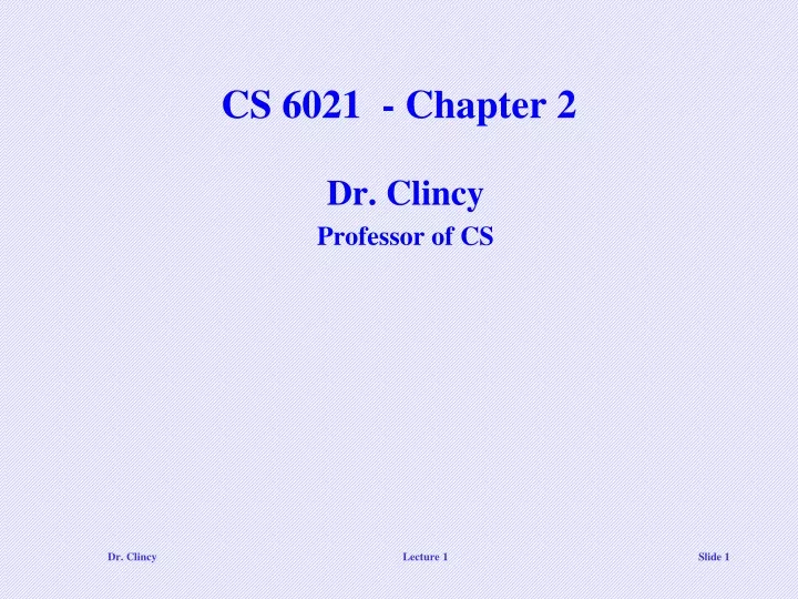 cs 6021 chapter 2