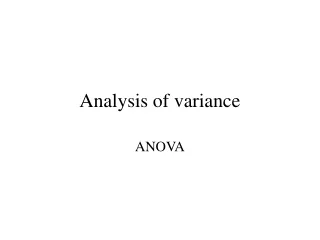 Anal ysis of  variance