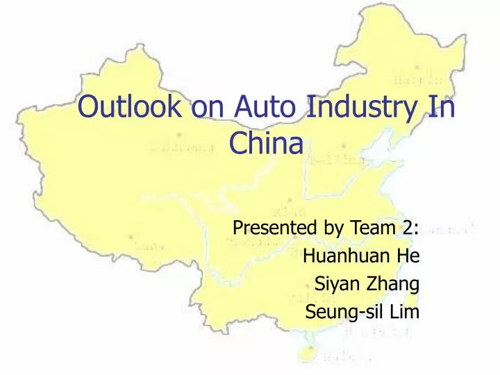 outlook on auto industry in china