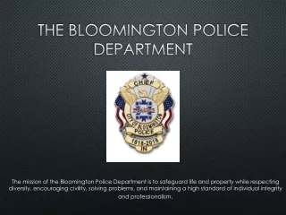 The Bloomington Police Department