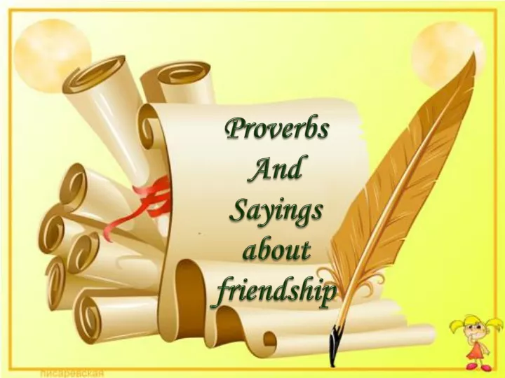 proverbs and sayings about friendship