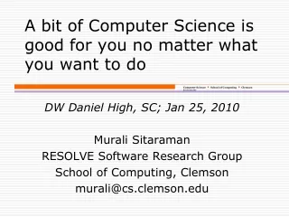 A bit of Computer Science is good for you no matter what you want to do