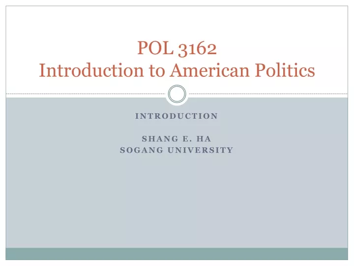 pol 3162 introduction to american politics