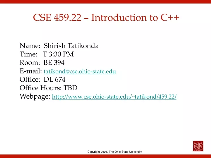 cse 459 22 introduction to c