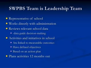SWPBS Team is Leadership Team