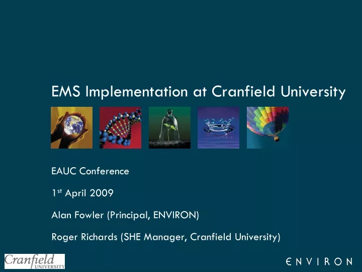 ems implementation at cranfield university