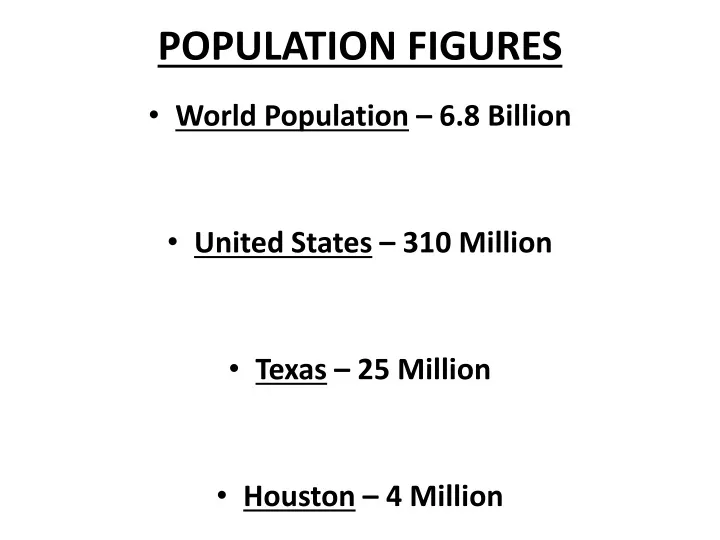 population figures