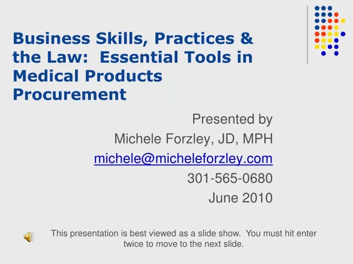 business skills practices the law essential tools in medical products procurement