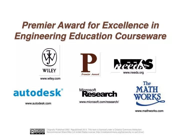 premier award for excellence in engineering