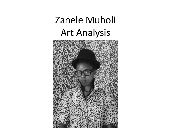 zanele muholi art analysis