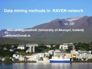 Nikolai Gagunashvili (University of Akureyri, Iceland)  nikolai@unak.is