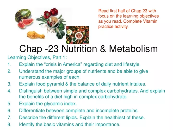 chap 23 nutrition metabolism