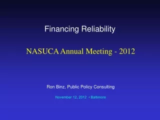 Financing Reliability